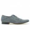 Men stylish, elegant shoes 786 gray velour