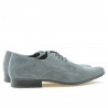 Men stylish, elegant shoes 786 gray velour