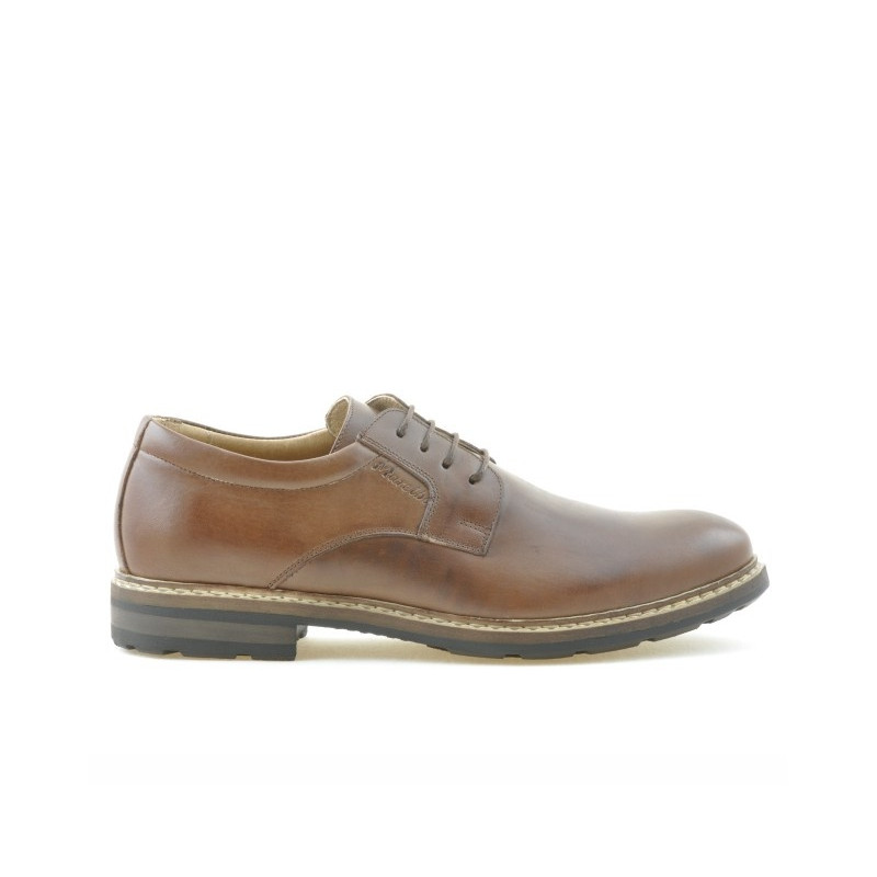 Men stylish, elegant, casual shoes 755 brown
