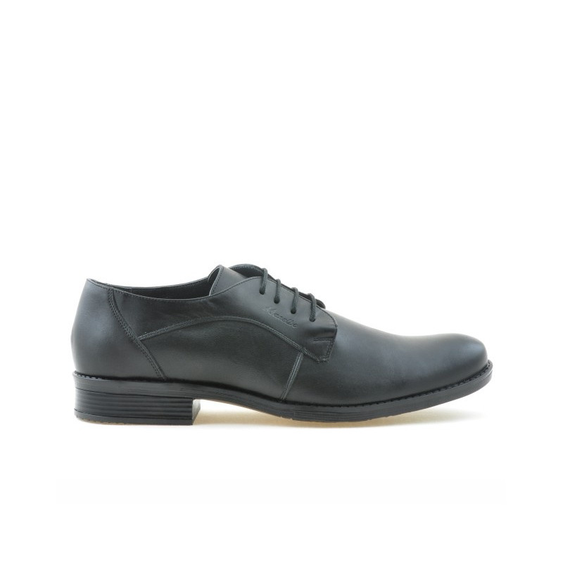 Men stylish, elegant shoes 731 black