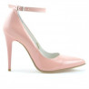 Women stylish, elegant shoes 1247 patent pink