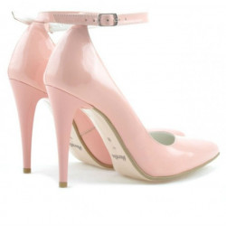 Women stylish, elegant shoes 1247 patent pink