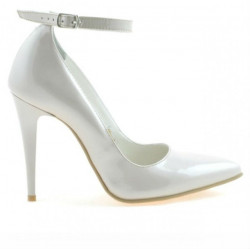 Women stylish, elegant shoes 1247 patent beige pearl