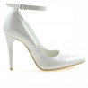 Women stylish, elegant shoes 1247 patent beige pearl
