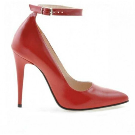 Women stylish, elegant shoes 1247 patent red 