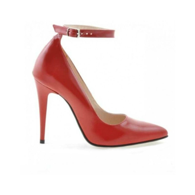 Women stylish, elegant shoes 1247 patent red 