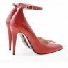 Women stylish, elegant shoes 1247 patent red 