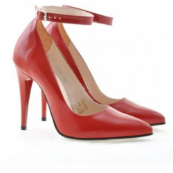 Women stylish, elegant shoes 1247 patent red 
