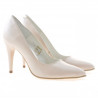 Women stylish, elegant shoes 1246 patent ivory