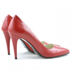 Women stylish, elegant shoes 1246 patent red satinat