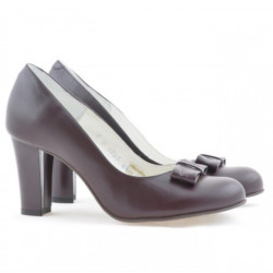 Women stylish, elegant shoes 1245 bordo