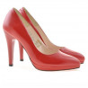 Women stylish, elegant shoes 1233 patent red satinat