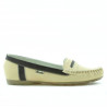Women loafers, moccasins 619 beige+cafe