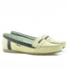 Women loafers, moccasins 619 beige+cafe