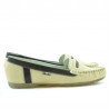 Women loafers, moccasins 619 beige+cafe