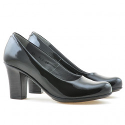 Women stylish, elegant, casual shoes 643 patent black 