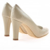 Women stylish, elegant shoes 1243 patent beige