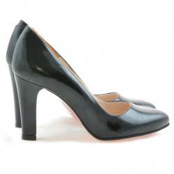 Women stylish, elegant shoes 1243 patent black satinat