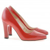 Women stylish, elegant shoes 1243 patent red satinat
