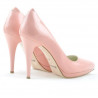Women stylish, elegant shoes 1244 patent pink