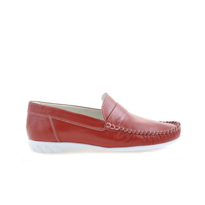 Women loafers, moccasins 189 red