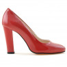 Women stylish, elegant shoes 1214 patent red