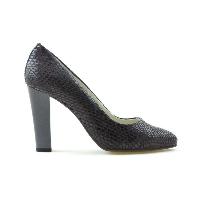 Women stylish, elegant shoes 1214 croco purple
