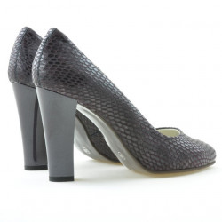 Women stylish, elegant shoes 1214 croco purple
