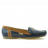 Women loafers, moccasins 619 indigo+brown