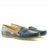 Women loafers, moccasins 619 indigo+brown