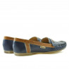 Women loafers, moccasins 619 indigo+brown