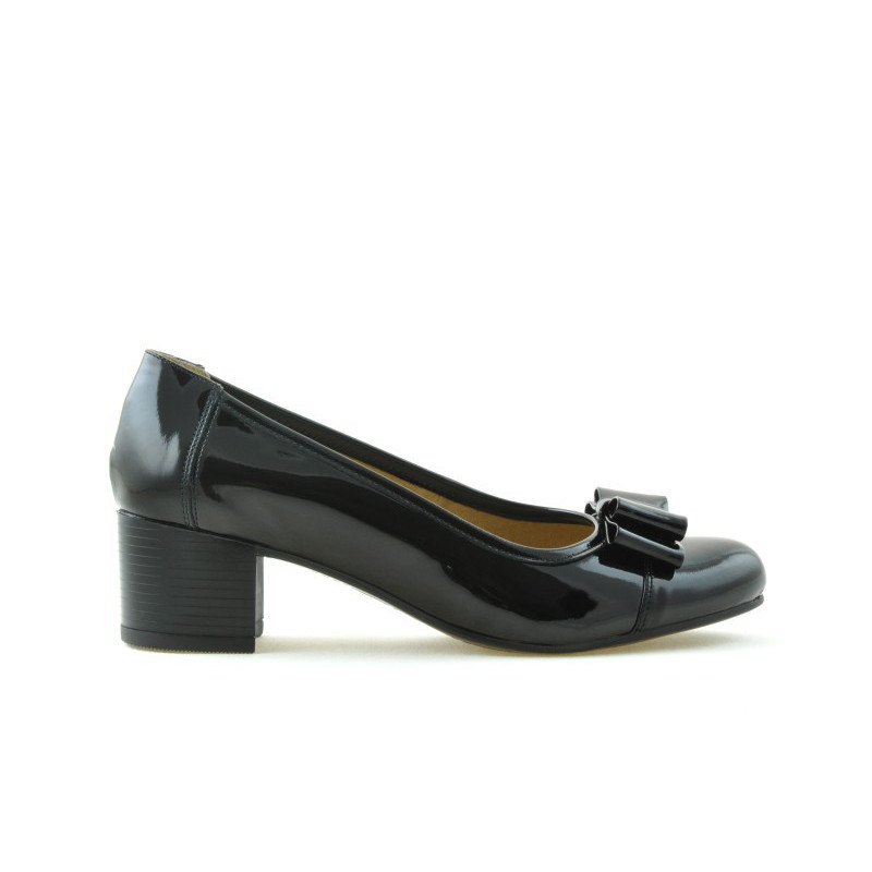Women stylish, elegant, casual shoes 636 patent black