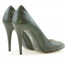 Women stylish, elegant shoes 1241 croco green