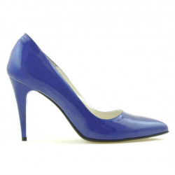 Women stylish, elegant shoes 1246 patent blue