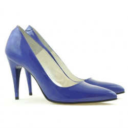 Women stylish, elegant shoes 1246 patent blue