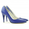 Women stylish, elegant shoes 1246 patent blue