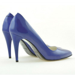 Women stylish, elegant shoes 1246 patent blue