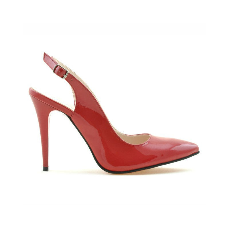 Women sandals 1235 patent red