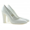 Women stylish, elegant shoes 1214 patent white