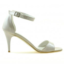 Women sandals 1238-1 patent beige pearl