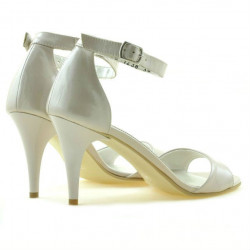 Women sandals 1238-1 patent beige pearl
